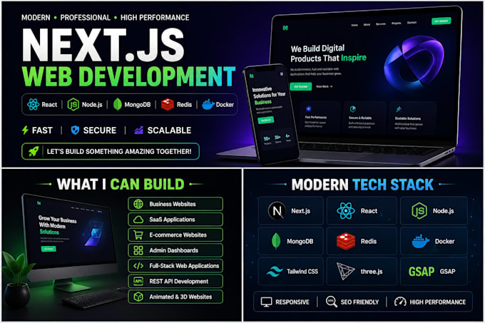develop a full stack scalable website with latest tech