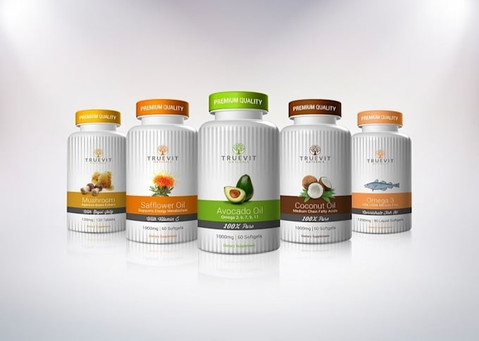 design cosmetic and supplement labels with 3d mockup