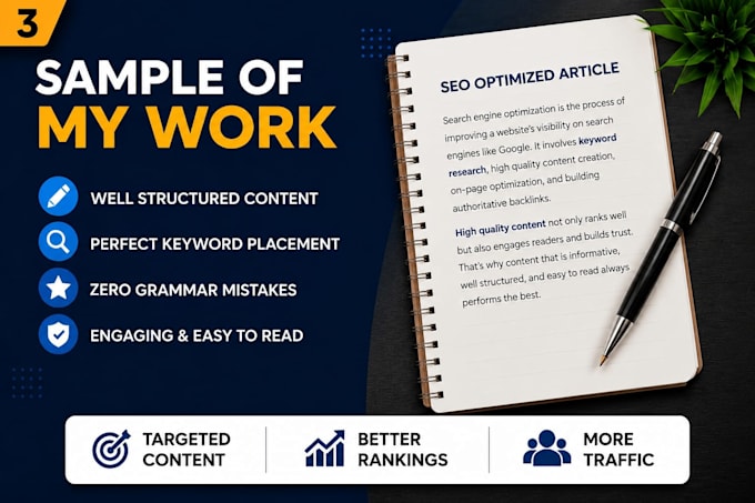 write SEO blog posts and articles formatting