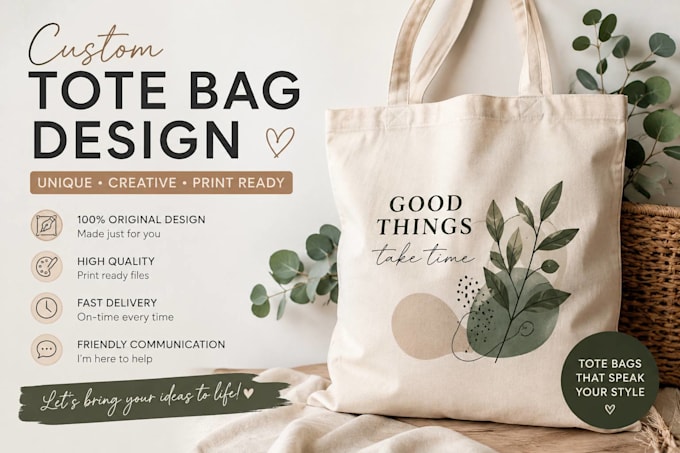 create a unique custom tote bag design