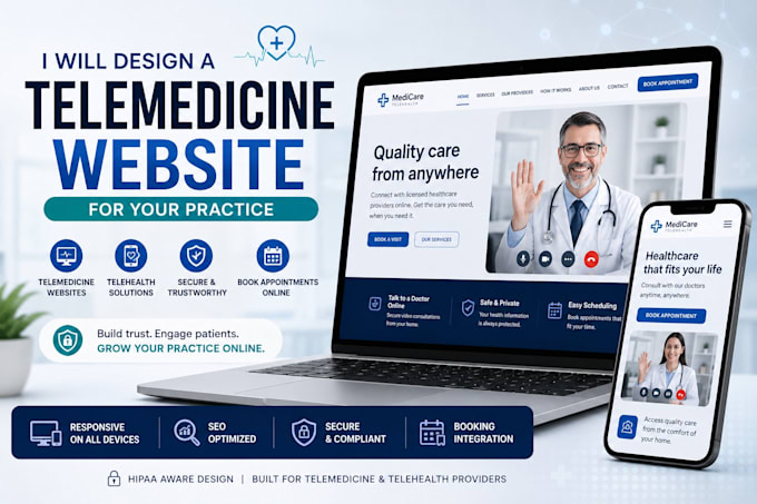 design a telemedicine website for your practice