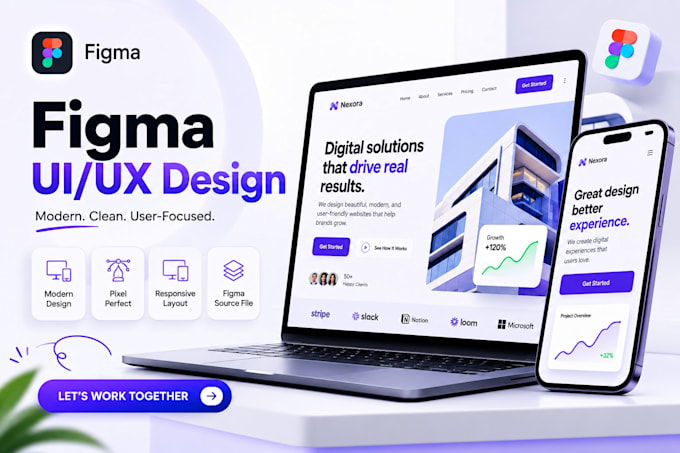 do figma landing page redesign in figma and figma design, figma website UI UX