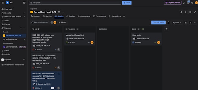 test your rest API with postman and provide a report