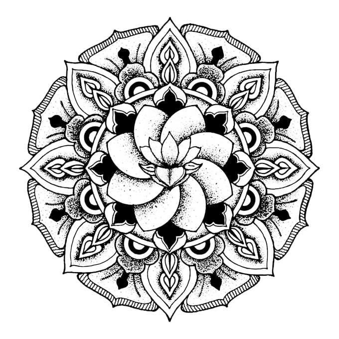 draw custom sacred geometry dotwork and geometric tattoo design