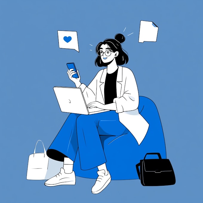 create a custom simple flat character illustration for you