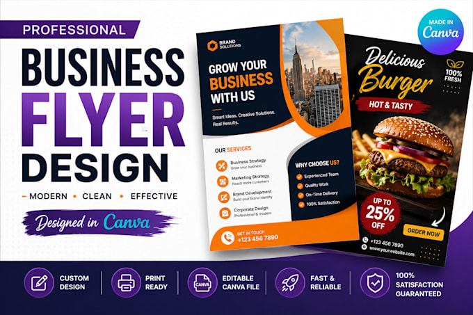 design professional business flyers in canva