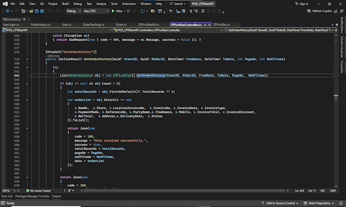 build asp dot net core rest API with sql server