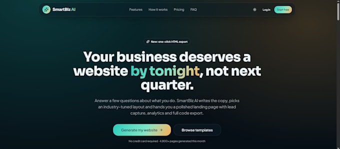 design and develop a modern responsive business website