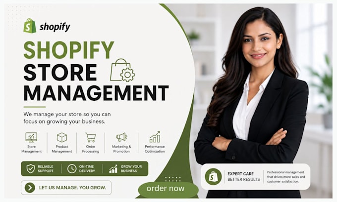 shopify store management for products, orders and inventory