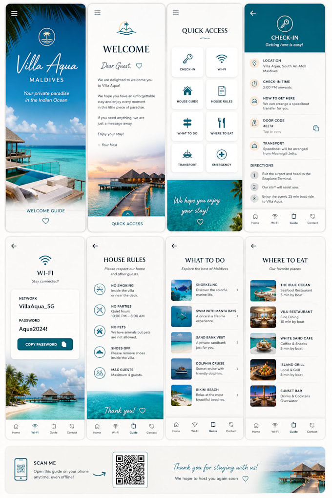 create a professional airbnb welcome guide for your guests