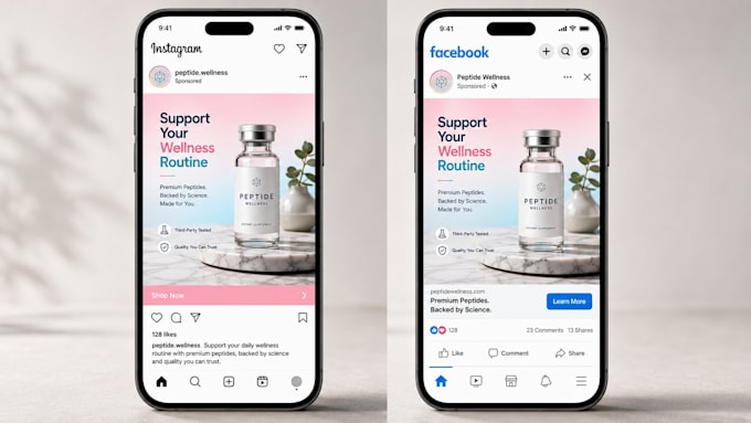 fix peptide ads issues, compliant peptide ads on facebook instagram tiktok ads