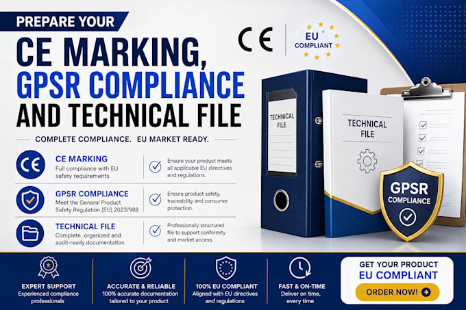 prepare your ce marking, gpsr compliance and technical file