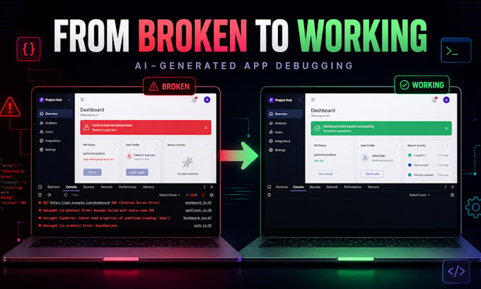 fix bugs and errors in your ai generated web app