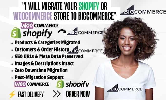 migrate shopify or woocommerce to bigcommerce with SEO preserved