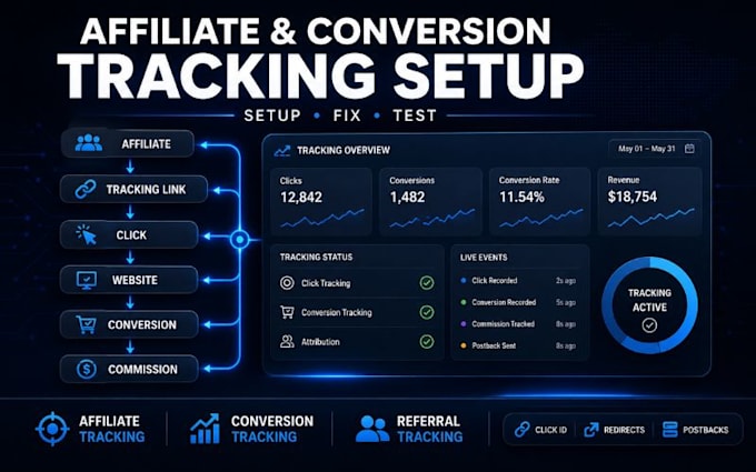 setup affiliate tracking conversion tracking referral tracking system