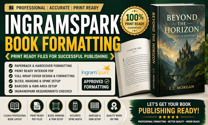 fix ingramspark book formatting and print ready PDF files