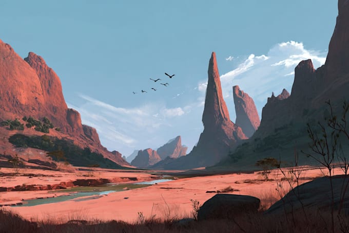fantasy concept landscape illustrations
