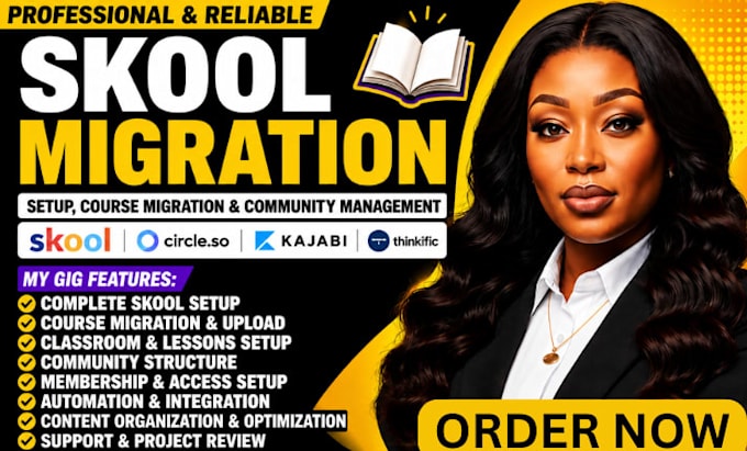 do skool migration, skool setup, course migration and community setup