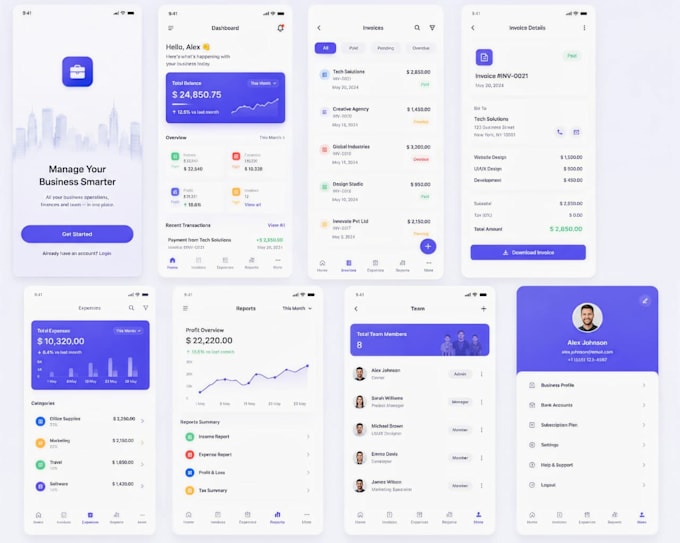 design modern UI UX for apps and websites