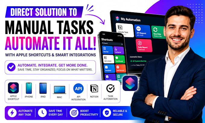 create an apple shortcut iphone ipad mac api integration notion task automation