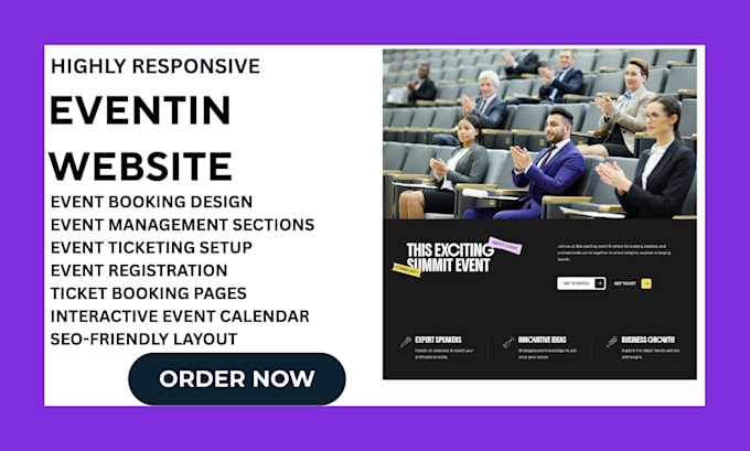 build event booking website for event management ticketing and registration