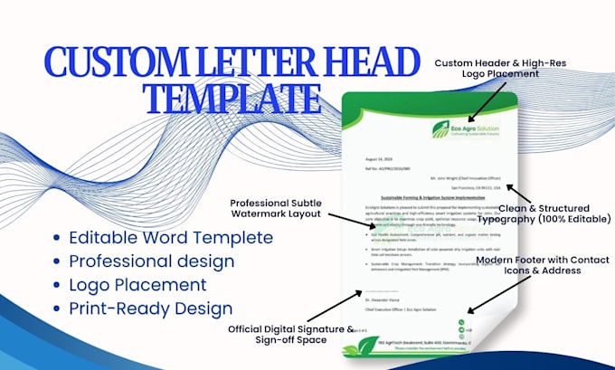 design a custom editable ms word letterhead template