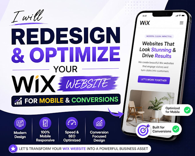 redesign and optimize your wix website for mobile and conversions