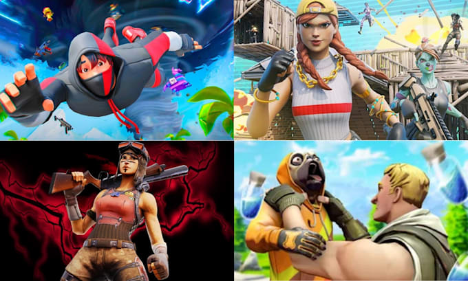 make eye catching, clickbait 3d fortnite thumbnail for you