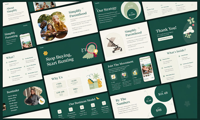 design, redesign pitch deck, powerpoint presentation, google slides and canva