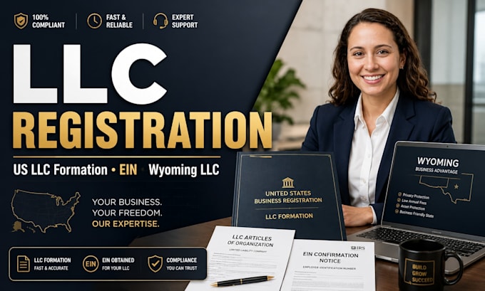 llc registration, US llc formation, ein and wyoming llc