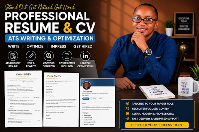 write ats resume, CV, resume optimization linkedin profile optimization