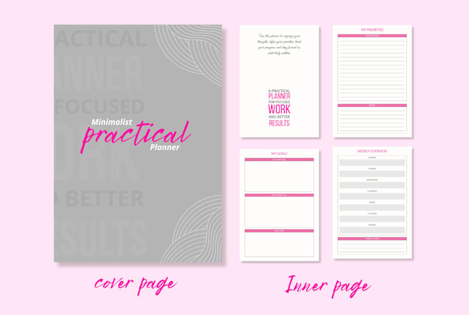 make minimalist planner or journal design in canva