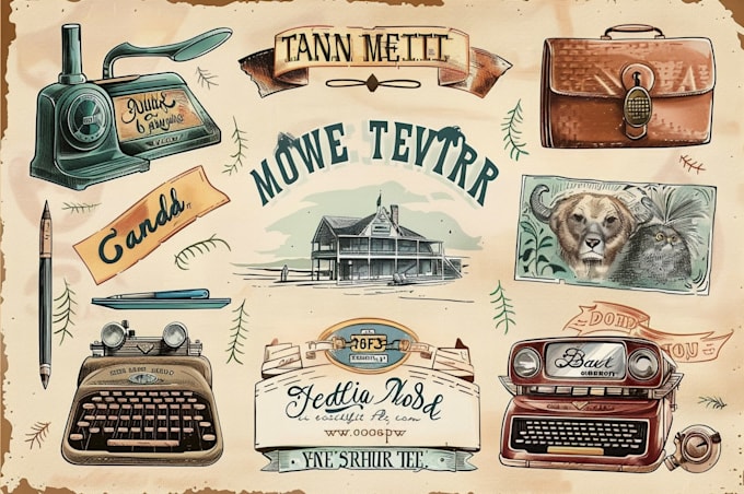 create vintage retro illustration