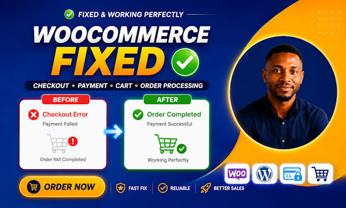 fix woocommerce checkout, payment, cart and order processing issues fast