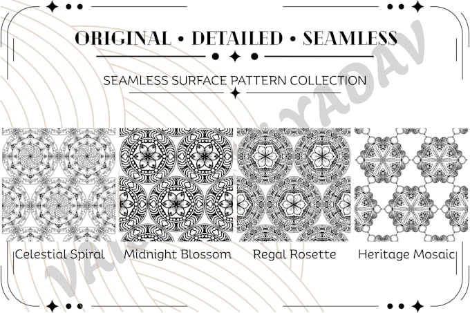 create seamless surface pattern designs for textiles and fabric