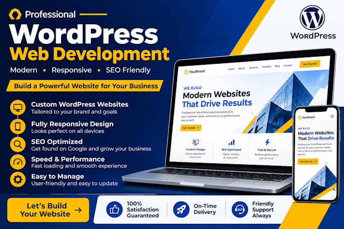 build a professional and mobile responsive wordpress website