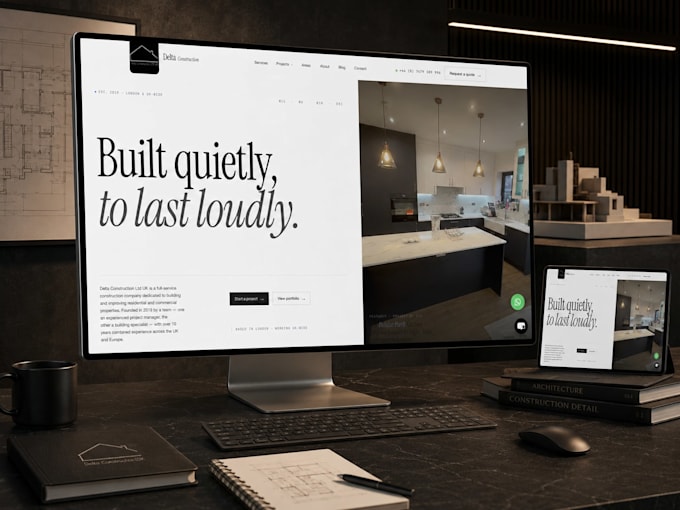 build a construction website