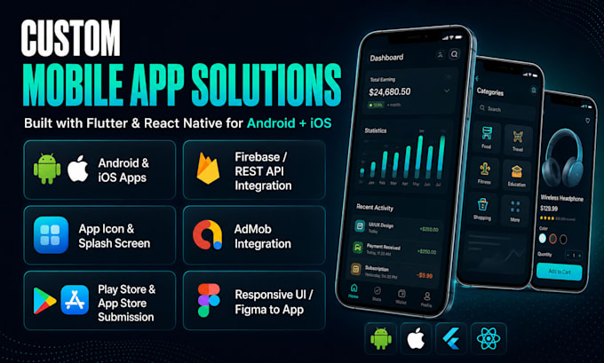 do seamless hybrid mobile app development for android ios flutter react native
