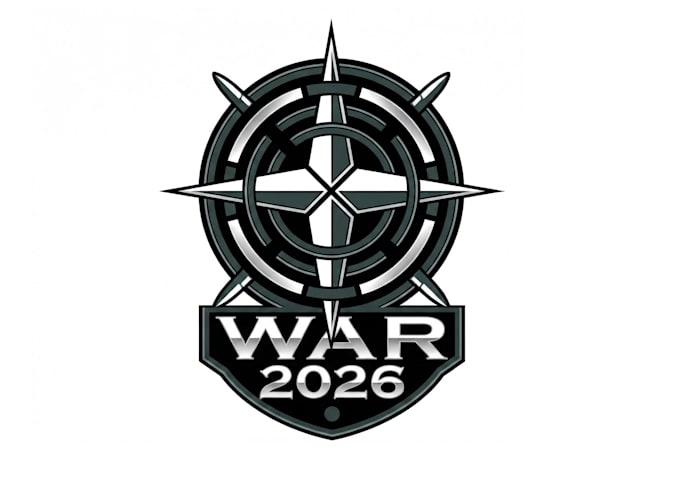 design a powerful vintage war logo
