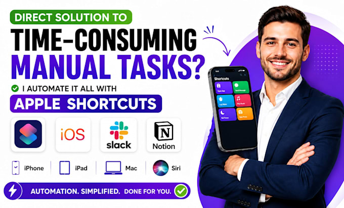 custom apple shortcut ios slack notion automation iphone ipad mac siri workflow
