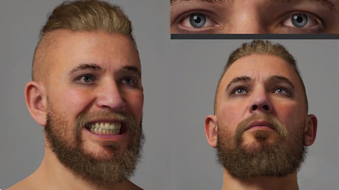 design a realistic custom 3d metahuman for unreal engine