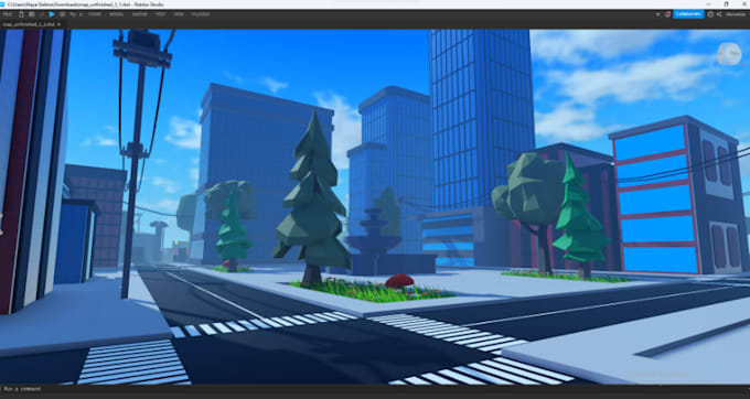 design a low poly roblox map for your game