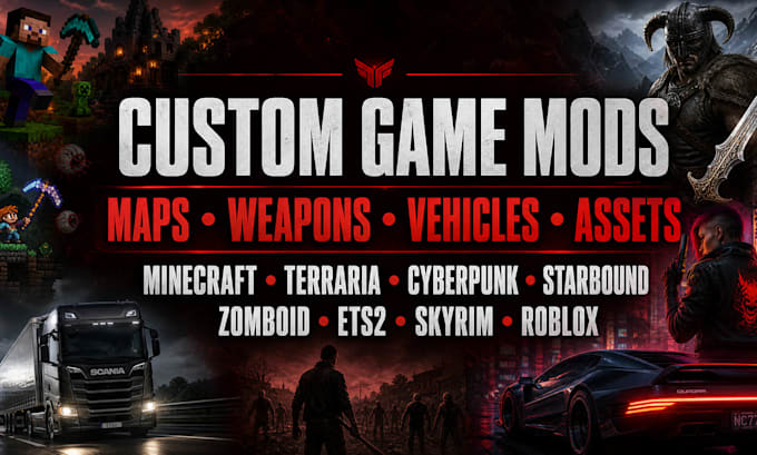 mod minecraft terraria cyberpunk starbound, project zomboid ets 2 skyrim roblox
