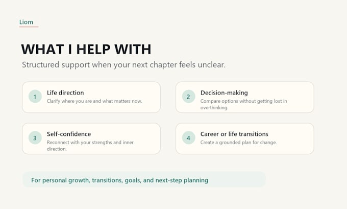help you find life direction and make a clear next step plan