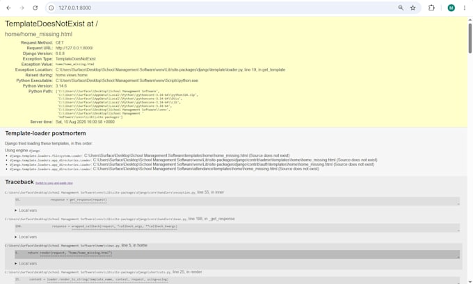 fix django python bugs errors in your web application