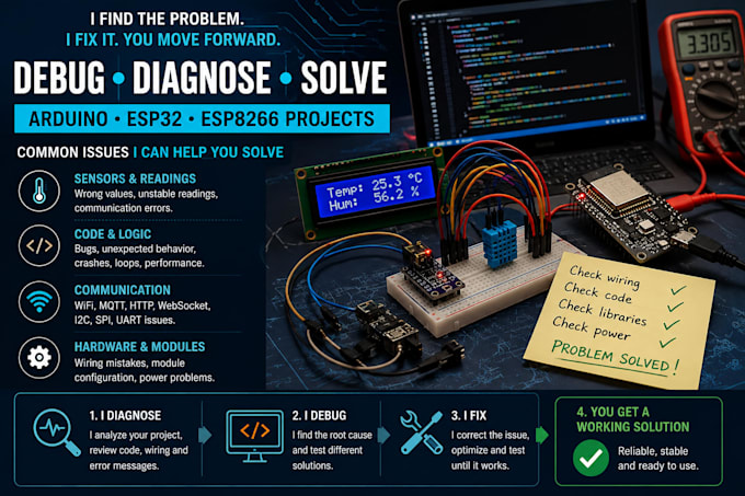 develop and debug arduino, esp32 and esp8266 projects