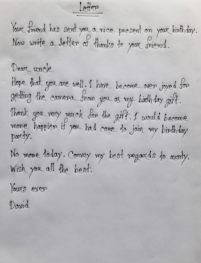 handwrite documents, assignments, letters
