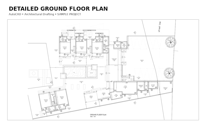 design a professional 2d house floor plan in autocad