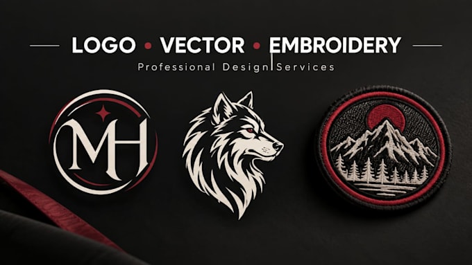 desigh professional logo, vector artwork and embroidery