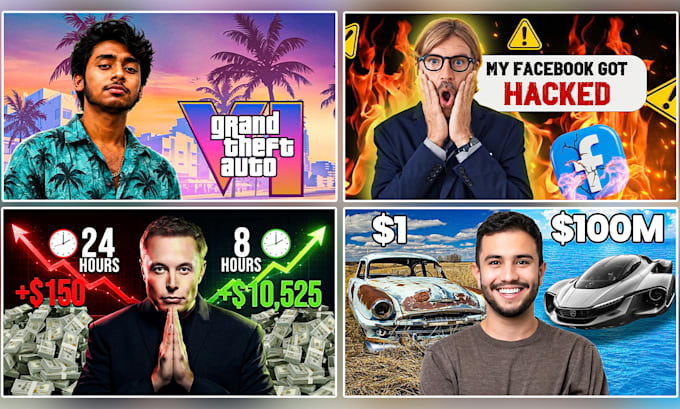 design high CTR youtube thumbnails professionally